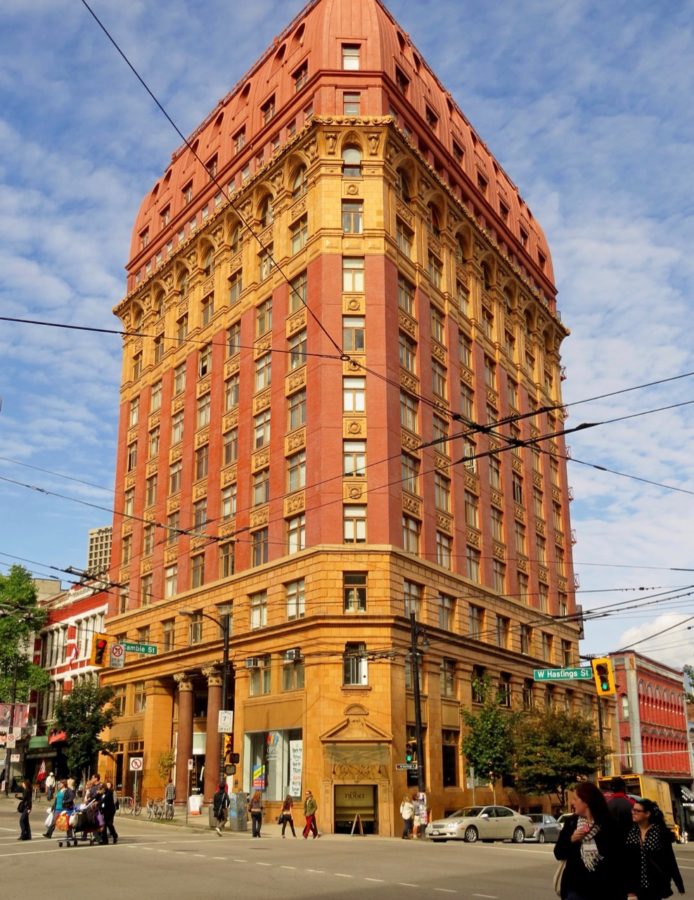 Dominion building in Vancouver, BC, Dhanu Dhaliwal's original office