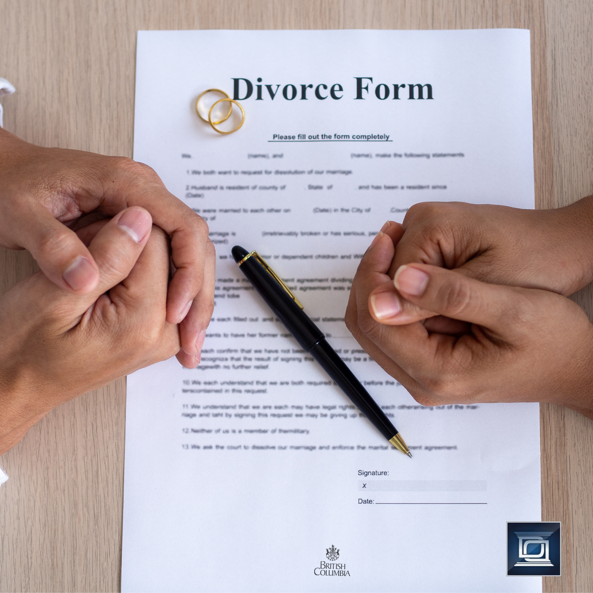 divorcing couple deciding on property division in BC Dhanu Dhaliwal Law Group Family Law