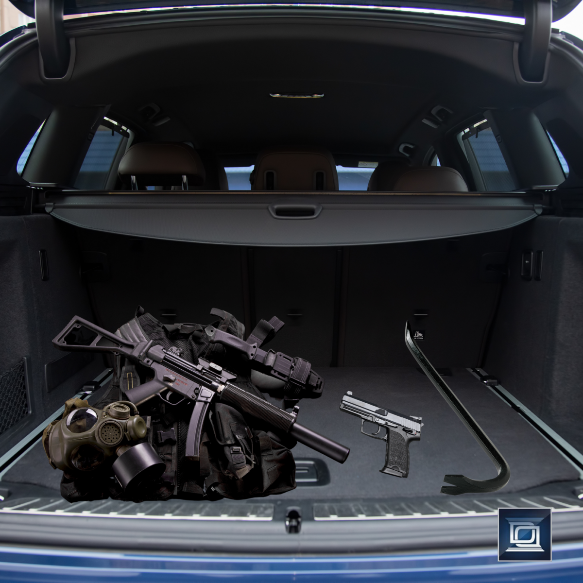 prohibited weapons illegally stored in a car trunk